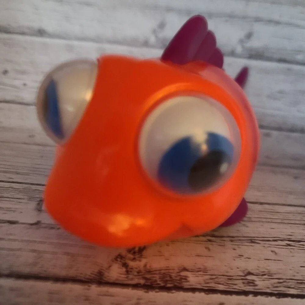 Fisher Price Googly Eye Fish Maraca Orange Red Yellow